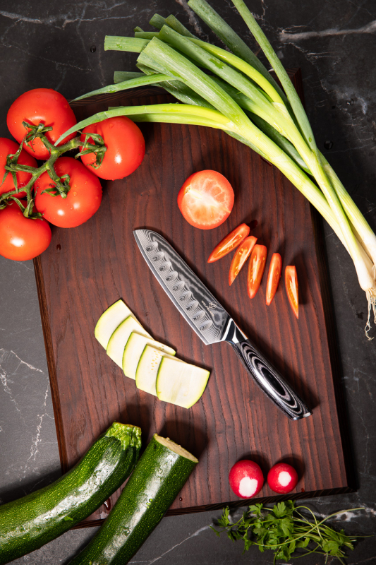 Damast-Santoku-Messer-Damastmesser-Santokumesser-Damast-Küchenmesser-Damastchefmesser-Scharfes-Küchenmesser-LH